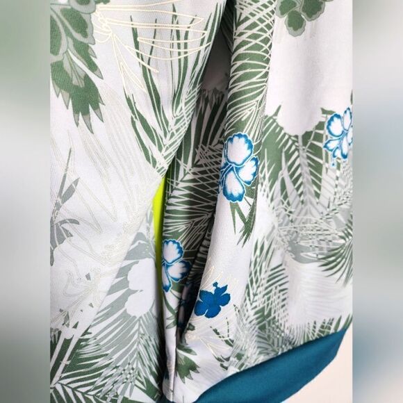 GUESS Mens  BLUE GREEN Full Zip Track Jacket Zip Pockets Size L. - Picture 4 of 4